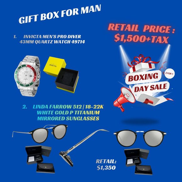 Holiday bundle : Buy Linda Farrow 512 C2 | 18–22K Sunglasses Get Invicta watch - Picture 1 of 3